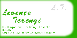 levente terenyi business card